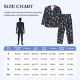 thumbnail image 4 of Lsque Shells and Seaweed Pattern Long Sleeve Pajama Set for Men - Soft 2-Piece Sleepwear and Loungewear Set with Pockets, Comfy Nightwear-Small, 4 of 7