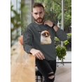 thumbnail image 2 of Moustache Grumpy Cat Sweatshirt Men -T-Line Designs, Male 3X-Large, 2 of 4