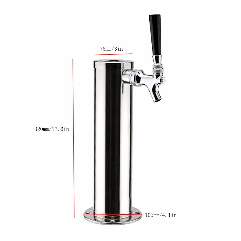 Miumaeov Beer Tower Dispenser Beer Faucet Draft Beer Tower Tap Dispenser Stainless Steel Beer Tap for Home Brewing Beer Kegging Bar Party