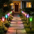 thumbnail image 2 of Rirool Solar Pathway Lights Outdoor Waterproof 12 Pack, Solar Powered Garden Stake Lights for Patio Walkway Driveway Yard Lawn Landscape Decor, Multicolor, 2 of 8