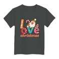 thumbnail image 3 of UYYX Girls Black Shirt Kids Christmas Shirts Girls Short Sleeve T Shirts Kids Summer Tops Crewneck Tees 7-8 Years, 3 of 3