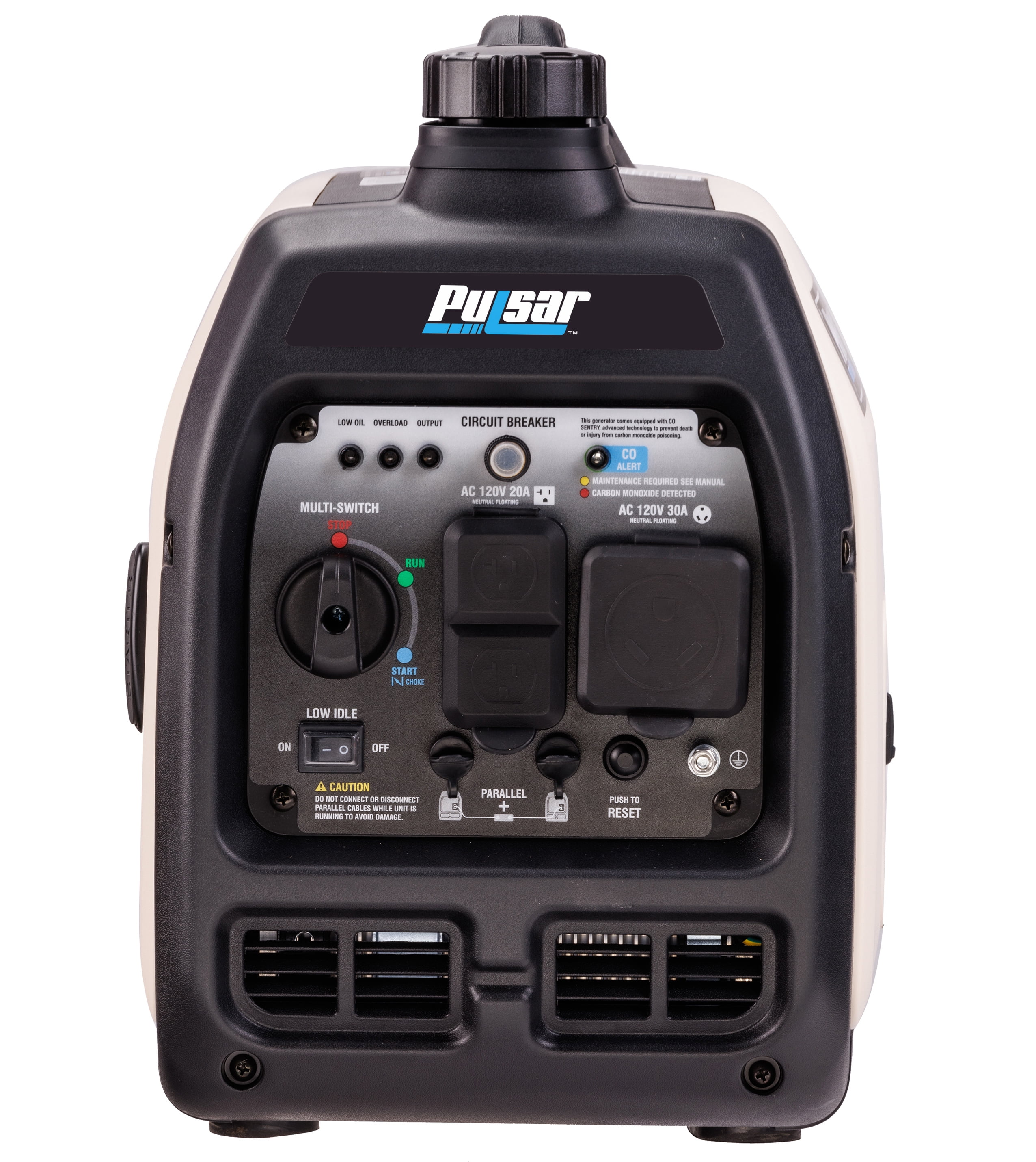 Pulsar 4000-Watt Super Quiet Gas Powered Inverter Generator with CO Sentry, RV Ready