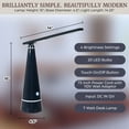 thumbnail image 3 of Lavish Home Modern LED Desk Lamp, Black, 3 of 6