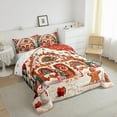 thumbnail image 3 of jejeloiu Marry Xmas Bedding Comforter Set,Christmas Theme Twin Comforter Sets,Snowman Gifts Bedding Set,Lightweight Room Decorative Reversible,2 Pieces, 3 of 8