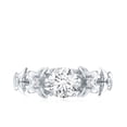 thumbnail image 5 of Rosec Jewels Nature Inspired Flower Ring for Women, Moissanite Solitaire Engagement Ring, 14K White Gold, US 10.00, 5 of 9
