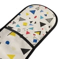 thumbnail image 4 of Yayeee Double Oven Mitt Kitchen Heat Resistant Baking 35" x7" Quilted Glove, Retro Triangles, 4 of 6
