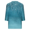 thumbnail image 4 of Inleife Plus Size Women Tops Fashion And Leisure Printed V-Neck 3/4 Sleeve Casual Top, 4 of 5