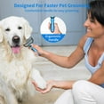 thumbnail image 5 of Planet Pet Grooming Brush - 2-Sided Dematting Comb and Undercoat Rake for Dogs and Cats,Extra Wide, Blue, Dog Grooming Brush, Dog Shedding Brush, 5 of 7