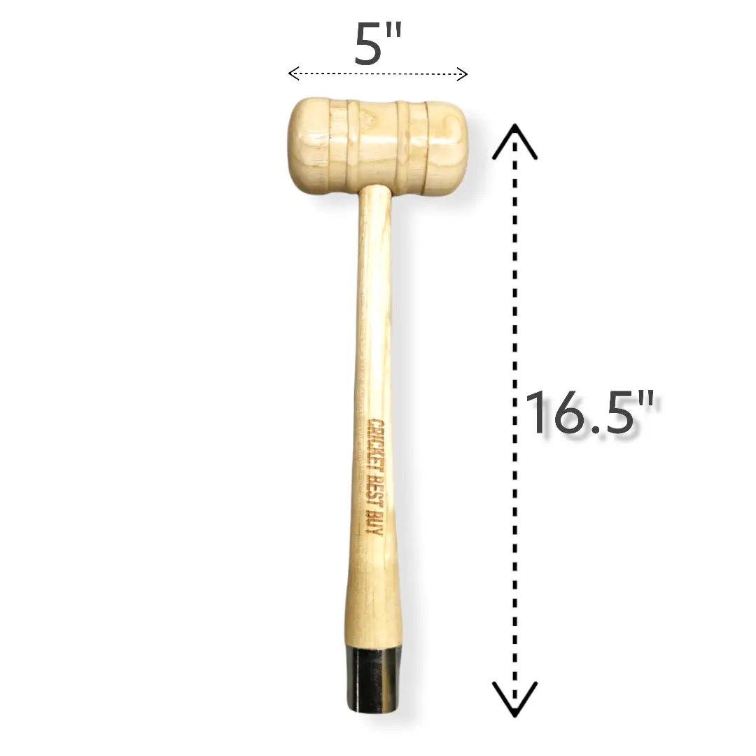 Bratla Cricket Bat Mallet and Cone Combo Hammer Wooden Knocking Applying Rubber Grip, One Size
