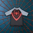 thumbnail image 5 of Marvel Boys Spider-Man Miles Morales 2-Piece Rash Guard Swim Set, Quick Drying Swim Shirt & Trunks, Superhero Swimsuit for Kids (Sizes 8-12), 5 of 6