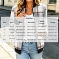 thumbnail image 4 of Women's Plaid Bomber Jacket Zip Up Wool Blend Long Sleeve Warm Fall Winter Coats with Pockets, Ribbed Details (M, Gray), 4 of 7