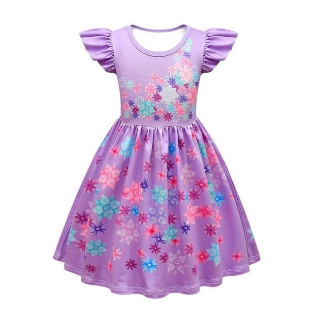 Disney Encanto Charm vestidos Halloween verano niños princesa Mirabel vestido fiesta de cumpleaños juego de rol disfraz niños Prom vestidos 150 8-9T Gao Jinjia LED