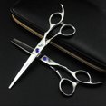 thumbnail image 1 of Juego de tijeras profesionales para cortar el cabello de 6 pulgadas, kit azul de peluquería y entresacado para hombres, mujeres y niños., 1 of 1