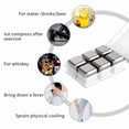 thumbnail image 4 of Juego de 8 cubitos de hielo de acero inoxidable, piedra enfriadora reutilizable para whisky, vino, vino, herramienta cuadrada para enfriar fiestas y bares, 4 of 8