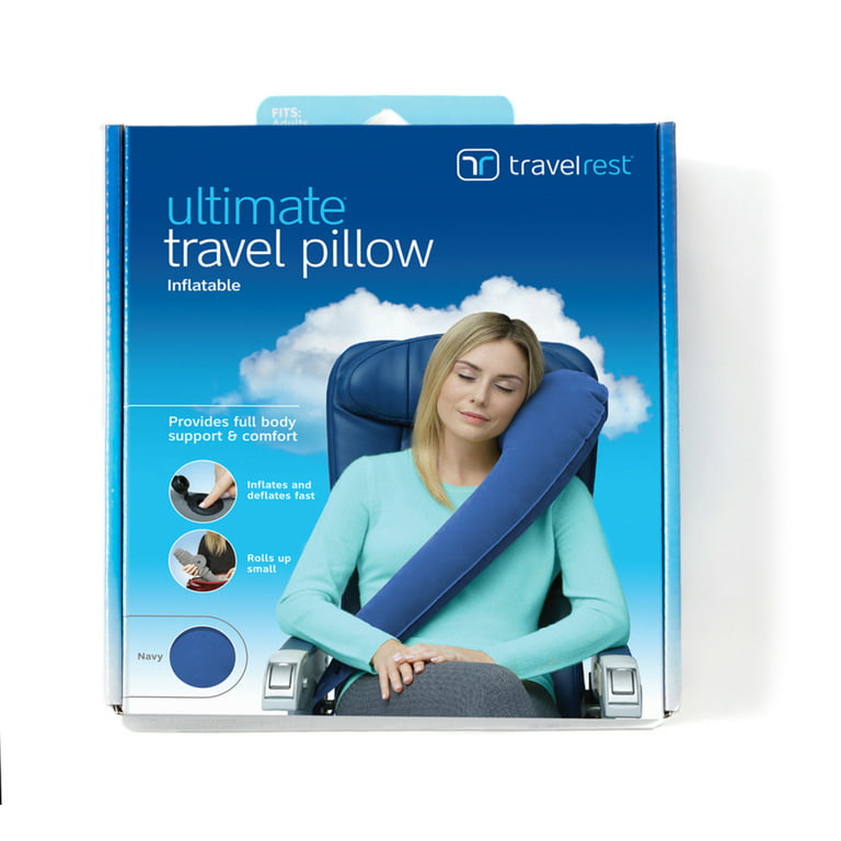 Travelrest Ultimate Best Travel Pillow & Neck Pillow - Straps to Airplane  Seat & Car 