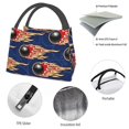 thumbnail image 4 of Fuzoiu Bowling Ball And Flame Print Portable Insulation Lunch Bag,Large Lunch Box,Container Reusable Leakproof Tote for Work, Travel, and Outdoor Activities, 4 of 6