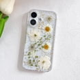 thumbnail image 2 of Funda de teléfono LSEEKA para iPhone 16 transparente con diseño de flores reales, 2 of 7