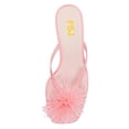 thumbnail image 3 of FSJ Women Charming Furry Feather Thong Sandals Flat Slide Flip Flops Slipper Clear Block Low Heel Comfortable Dress Shoes Size 8 Pink, 3 of 5