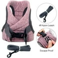 thumbnail image 3 of Set of Cat Harness and Leash with Ultra-Light Kitten Collar Soft and Comfortable Running Jacket Running Cushioning, Escape-Proof Suitable for Kittens and Rabbits Offspring (Pink,S), 3 of 7