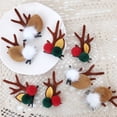 thumbnail image 3 of Pinzas para el pelo con cuernos de Navidad, horquillas con orejas de ciervo, diademas navideñas, conos de pino, bola para el pelo, accesorios para el cabello para adultos, 3 of 5