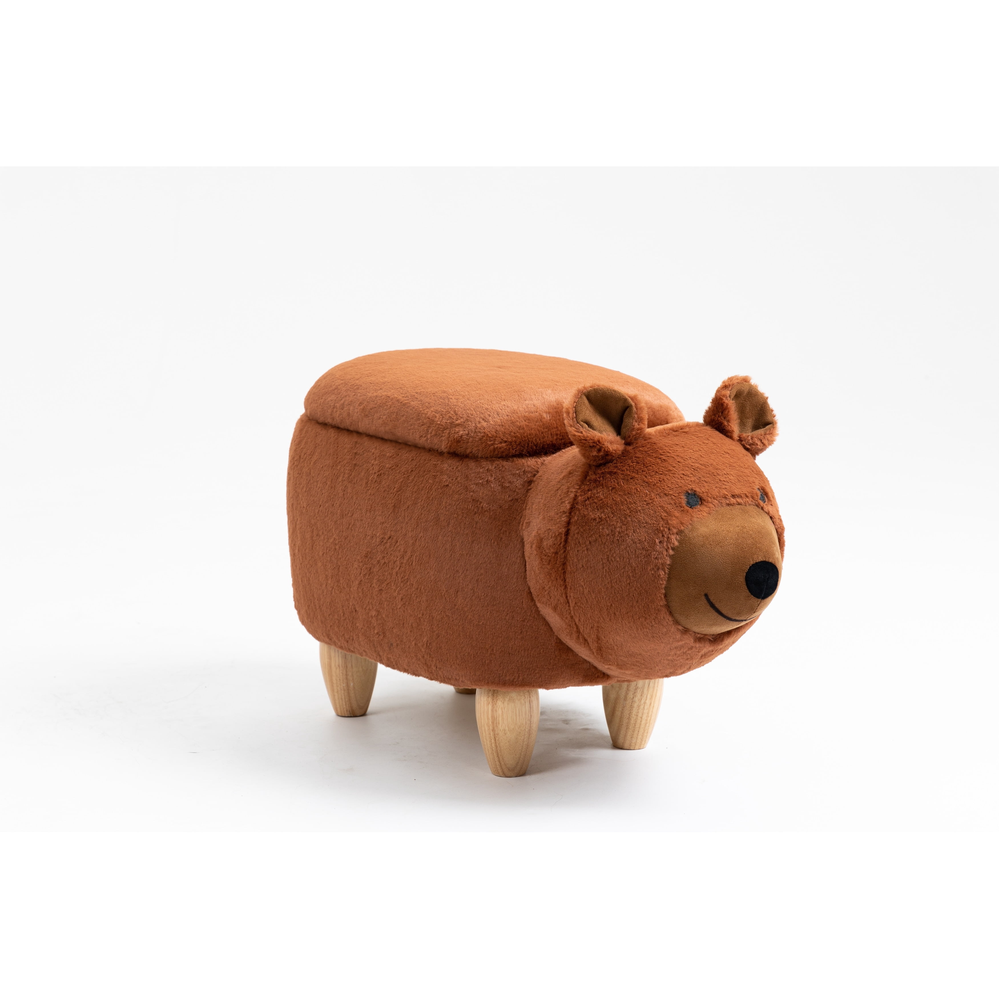 Animal Upholstered Storage Kids Ottoman Bear Ottoman