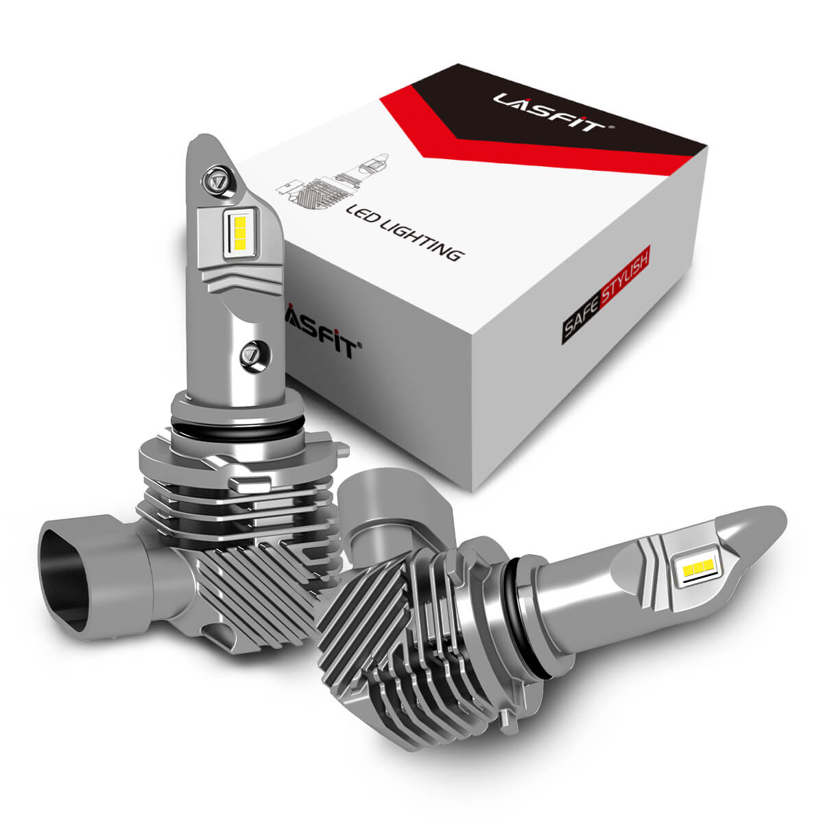 Lasfit 9140 9145 H10 LED Fog Light Bulbs, Upgraded Version Fanless LED