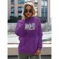 thumbnail image 2 of Retro Futuristic Collage Hoodie Women -Image by Shutterstock, Female 3X-Large, 2 of 4