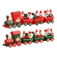 thumbnail image 6 of Home Decor, Christmas Decorations Christmas Wooden Train Window Decoration Ornaments Christmas Gifts, Red, 6 of 9