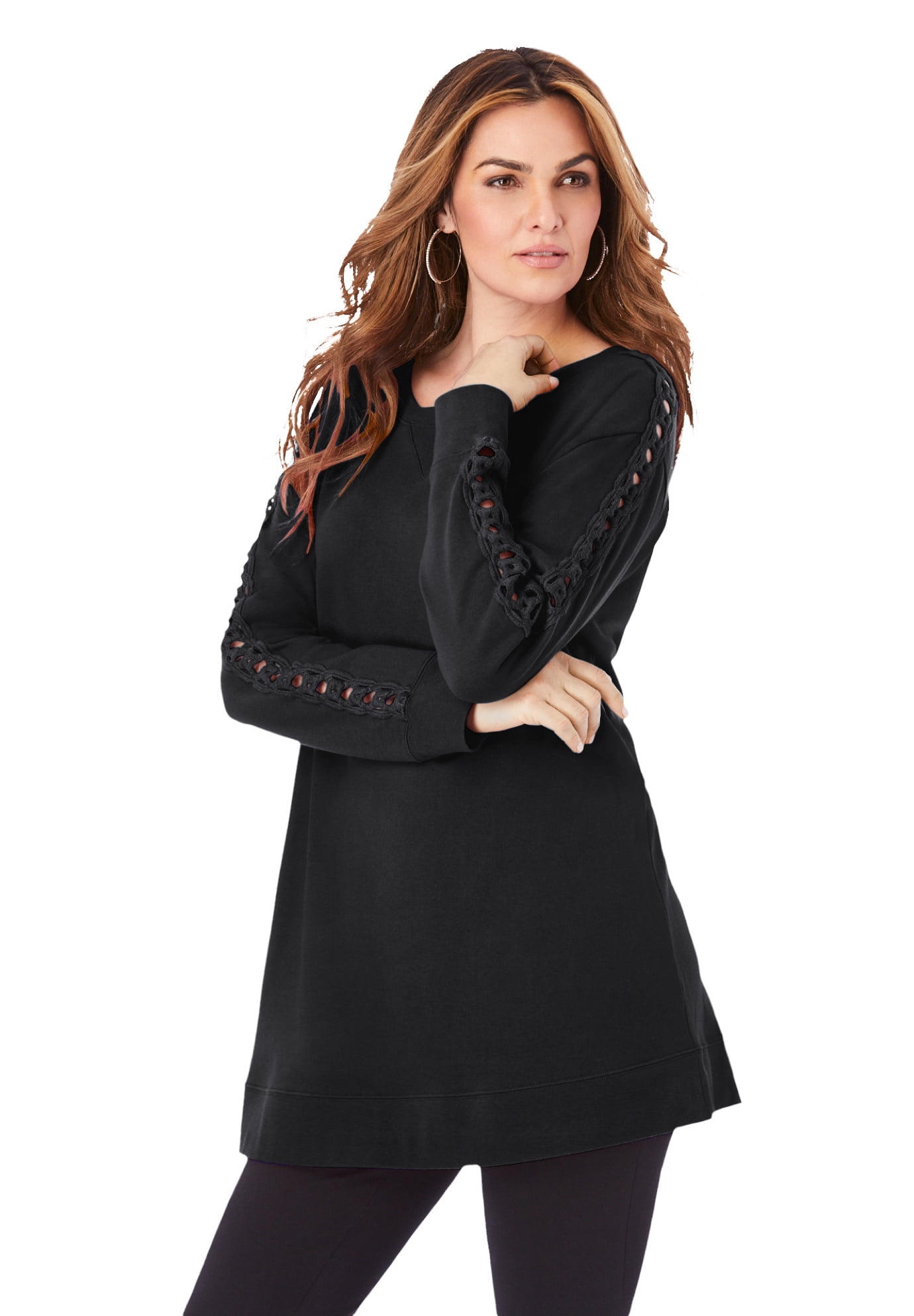 black sweatshirt tunic