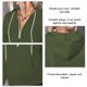 thumbnail image 5 of Sudadera con capucha Bolsillo con cremallera Manga larga Cordón Color puro Tops con capucha de moda para mujer OD Verde XL, 5 of 6