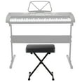 thumbnail image 5 of Comfortable Cushion Keyboard Stool X-style Stable Metal Frame Piano Bench Adjust, 5 of 9