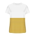 thumbnail image 4 of Lzobxe Womens Tops Casual Loose Colorful Stripe Round Neck Printed T-shirt,Sizes S-3XL, 4 of 6
