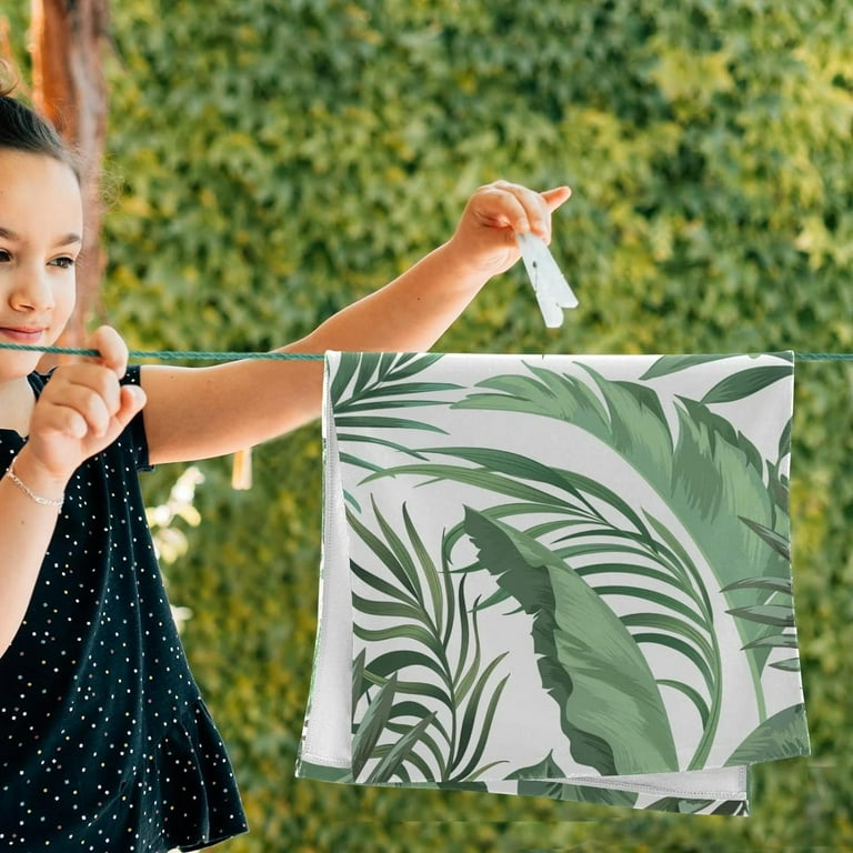 Tropical leaf hand towel sale