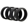thumbnail image 1 of Juego de anillos de boda de silicona de 2 capas biselados de 8 mm - Gris de ROQ para hombres - Anillo de 4 x 12 mm, 1 of 1
