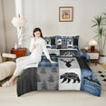 thumbnail image 5 of Feelyou Rustic Bear Print Bedding Comforter Set, Farmhouse Woodland Wildlife Twin Comforter Sets, Countryside Tree Reversible Bedding Set, Luxury Bedroom Decor, 2pcs, 5 of 9
