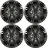 2- Pair (4-Speakers) Kicker 6.5" 195W Marine Audio Coaxial Stereo , Charcoal Grills