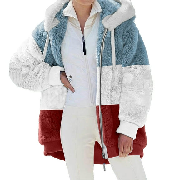 Outerwear Coats Fashion Womens Warm Faux Coat Jacket Winter Zipper Long Sleeve Outerwear
