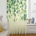 thumbnail image 5 of Country Leaves Sheer Curtains 72 Inches Long, Green Leaf Branches Vine Botanical Rustic Light Filering Curtains, Breathable Simi Curtain Privacy Drapes for Living Room Bedroom Window Treatment, 5 of 9