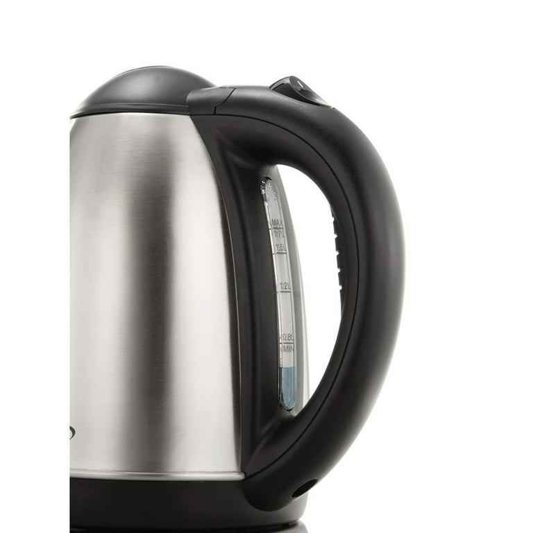 brentwood Brushed Chrome-Cup Cordless Electric Kettle in the Water Boilers  & Kettles department at