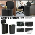 thumbnail image 6 of 13 Gallon / 50 L Kitchen Trash Can with Lid Step Trash Bin Fingerprint-Proof Garbage Bin Brushed Stainless Steel for Office Bedroom Bathroom, Black, 6 of 8