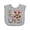 AC-Heather Grey, variant on Inktastic Cute Highland Cow Love Floral Boys or Girls Baby Bib