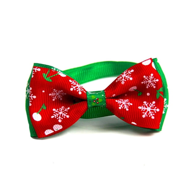 Greeniant Navidad Mascota Regalo Perro Gato Cuello Pajaritas Cachorro Higiene Decoración Aseo de mascotas copo de nieve