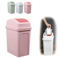 thumbnail image 1 of 2024 Upgraded Plastic Swing Top Garbage Bin for Countertop & Bathroom (Pink), 1 of 7