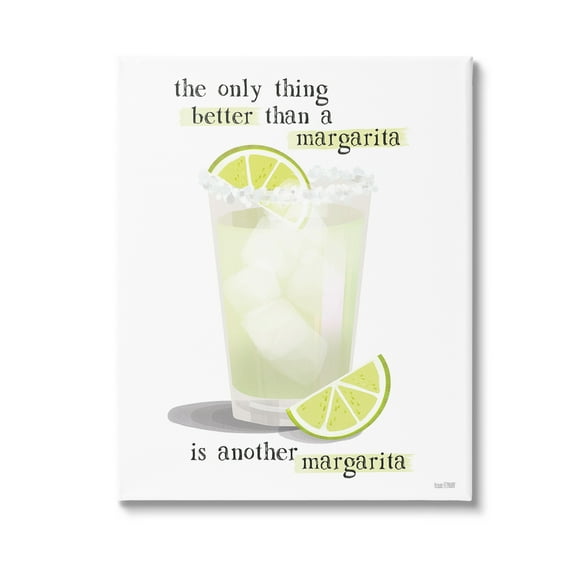 Stupell Industries Another Margarita Phrase Food & Beverage Painting Gallery Wrapped Canvas Art Print Wall Art, 16 x 20