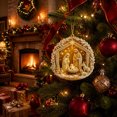 thumbnail image 6 of Christmas Nativity Scene Acrylic Flat Ornament 3.1 in Religious Holy Family Hanging Tree Decor Design D, 6 of 6