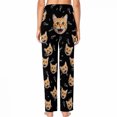 thumbnail image 3 of Pantalones largos de pijamas para el hogar con estampado de animales a la moda para mujer Fridja  alkflakhf32624, 3 of 5