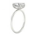 thumbnail image 4 of Cora Jewellery 3CT Oval Moissanite Hidden Halo Engagement Ring For Women, 18K White Gold, 4 of 5