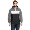 Nautica B15128139 Windward Anorak Hooded Quarter-Zip Jacket - Graphite, White & Black - 4XL