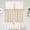 Cream White, variant on 2 Pcs Tier Curtain, Rod Pocket Waterproof Waffle Weave Textured Small Curtain