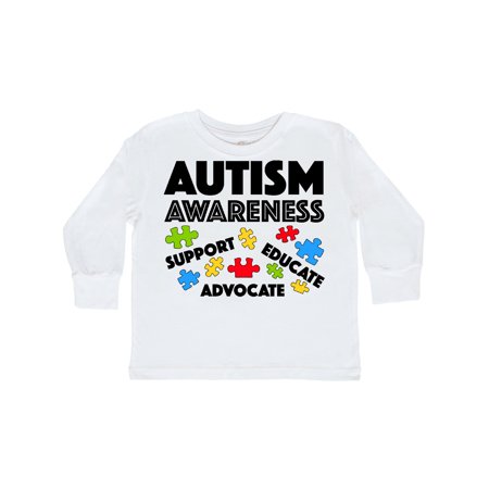 

Inktastic Autism Awareness- Support Educate Advocate Gift Toddler Boy or Toddler Girl Long Sleeve T-Shirt